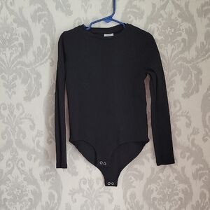 Zara Kids Black Long Sleeve Bodysuit